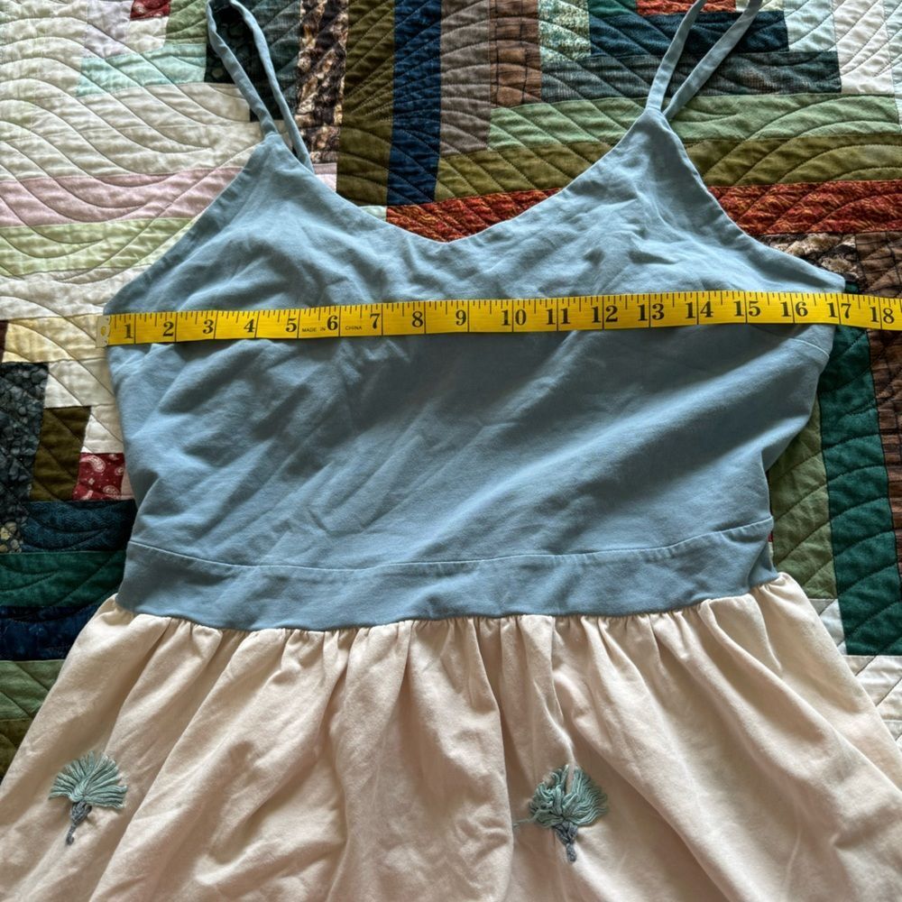 Synergy Organic Clothing Blue and Cream Dress - Picture 7 of 9